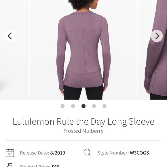 Authentic Lululemon Rule the Day long sleeve - Picture 5 of 5